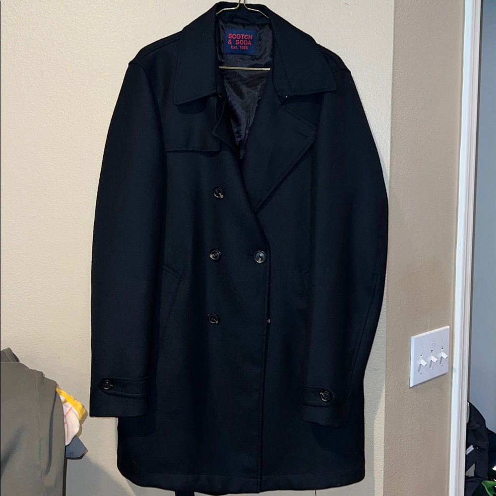 Scotch & Soda Men's Dark Navy Pea Coat
